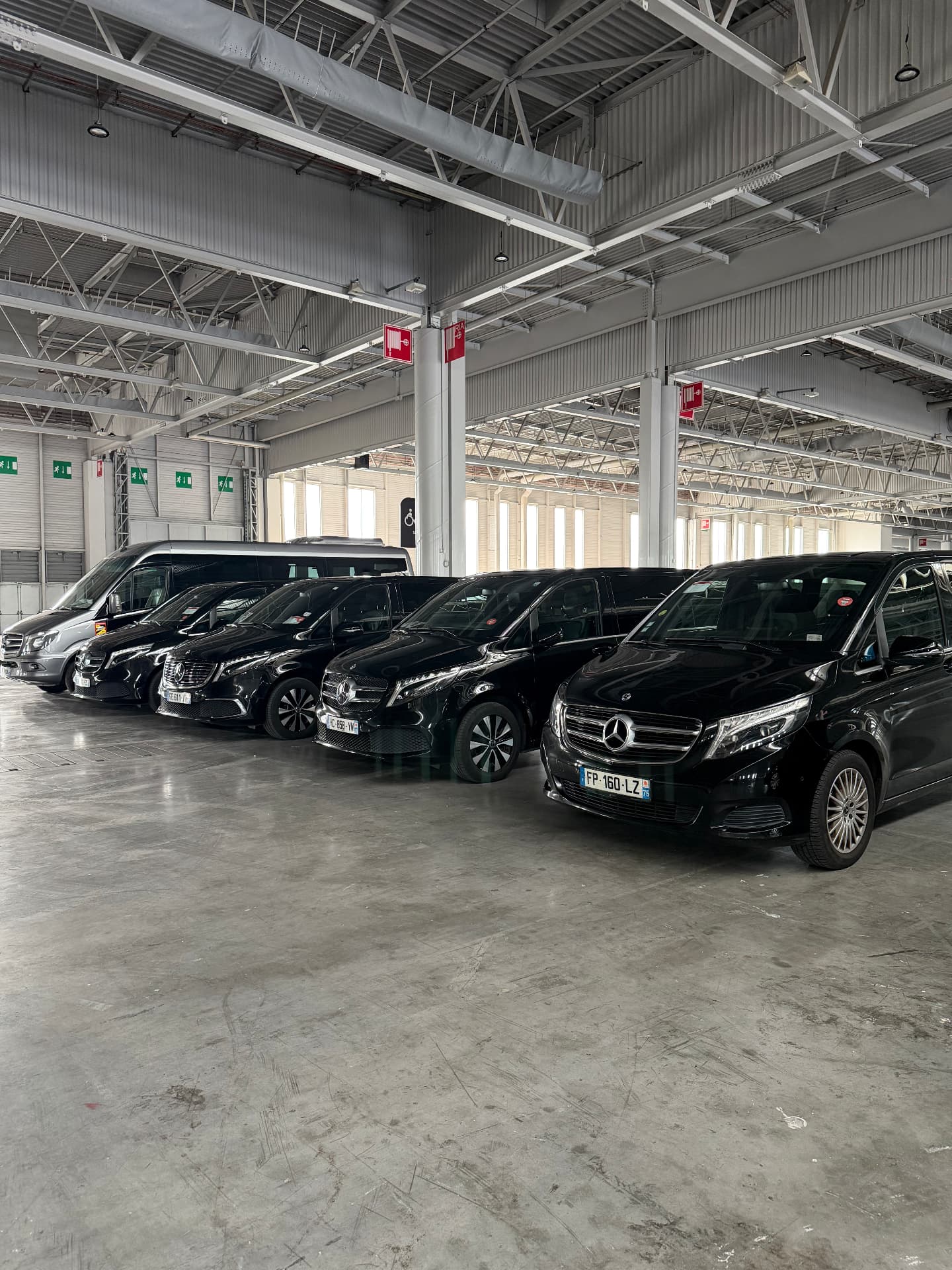 Our Mercedes V-Class and Sedan fleet, maintained and detailed daily