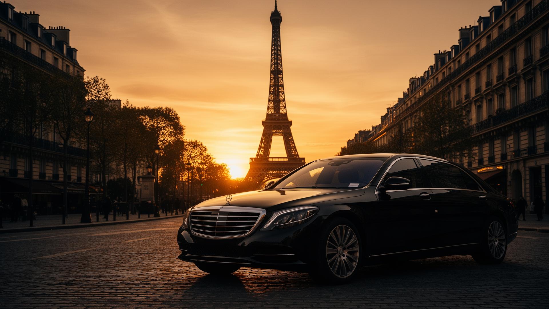 Cinematic Paris sunset