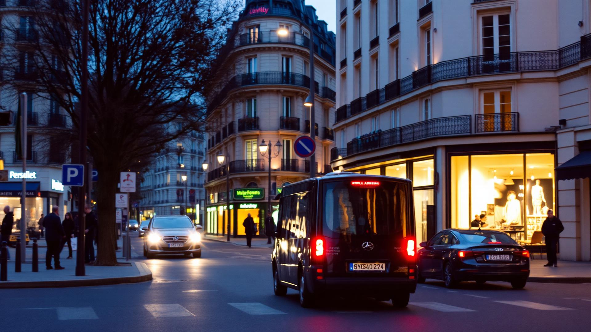 Paris evening atmosphere